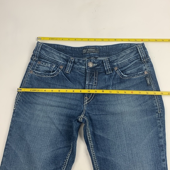 Silver jeans Suki Surplus Bootcut Size 32 Medium wash denim stretch Flap pocket - Picture 11 of 15